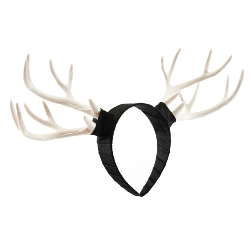 Antler Horn คอสเพลย์ Headwear ปาร์ตี้เซ็กซี่ Antler Headbands DEVIL Horn Animation ผม Hoop สำหรับแสดงสดบทบาทเล่น 28TF