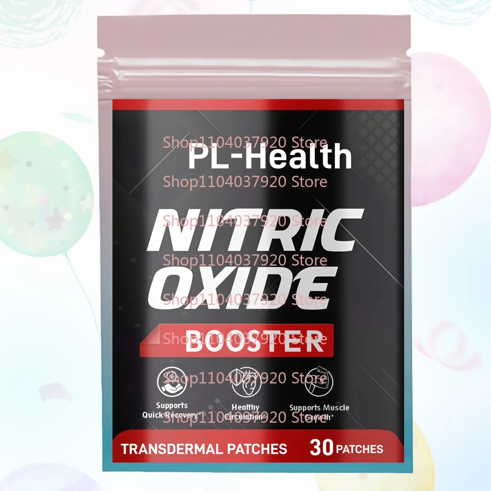30 Parches Transdérmicos Oxide Booster con L-Arginina y L-Citrulina para la Circulación Sanguínea y la Resistencia del Flujo Sanguíneo