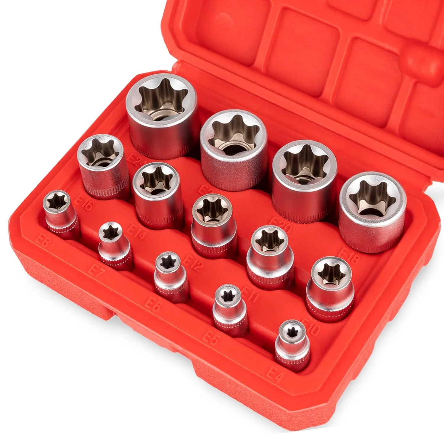 14-piece E-torx Socket Set 1/4