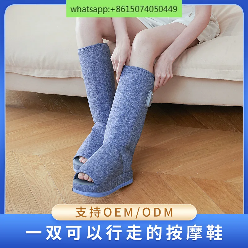 Leg massage instrument foot sole calf airbag kneading hot compress pedicure machine automatic massage shoes