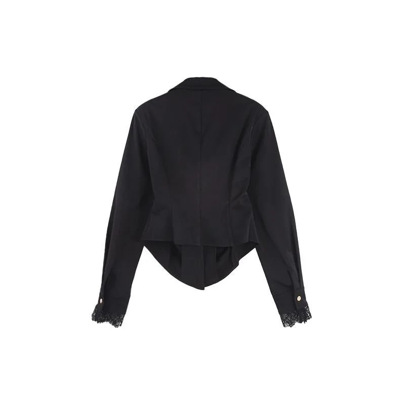 Women's Clothing 2025 Spring New Irregular Slim Shirt Tops Blouses