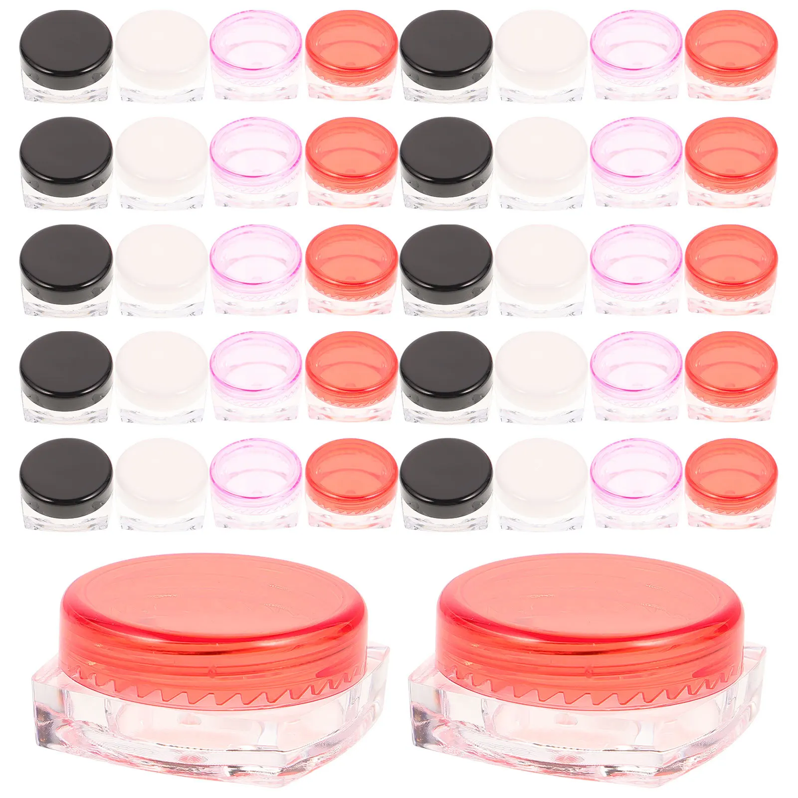 

50 Pcs Packing Box Cream Bottle Case for Travel Make up Colorful Makeup Container