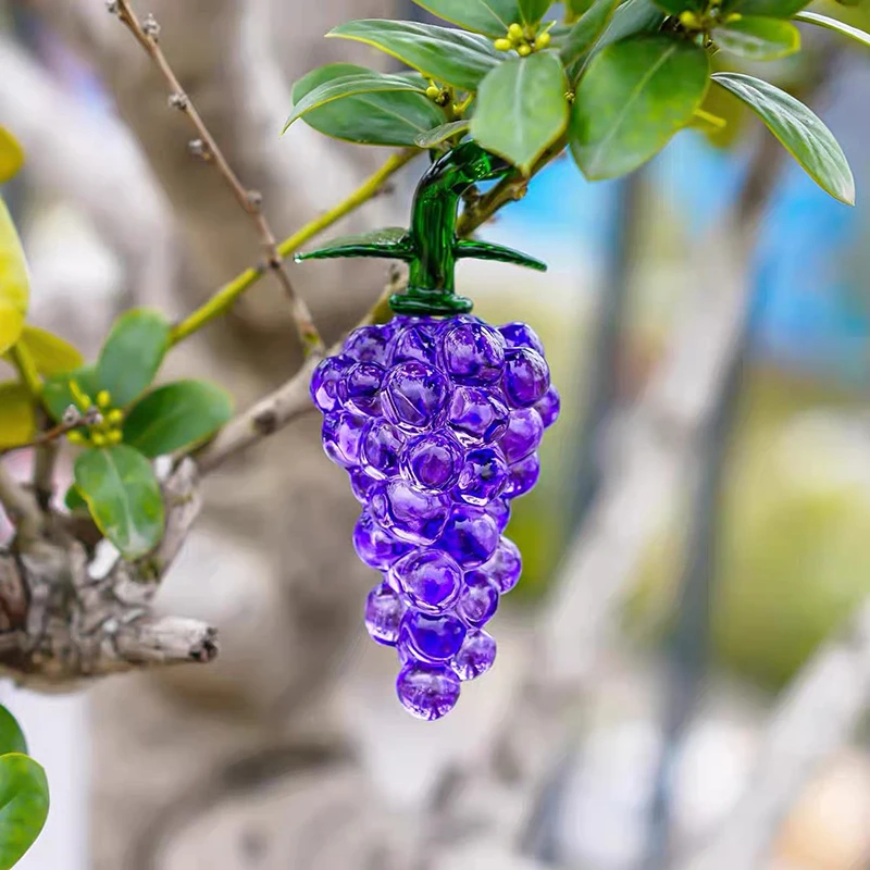 

Crystal Party Decoration Pendant Fruit Figurine Crystal Grape Ornament Wedding Gift Accessories