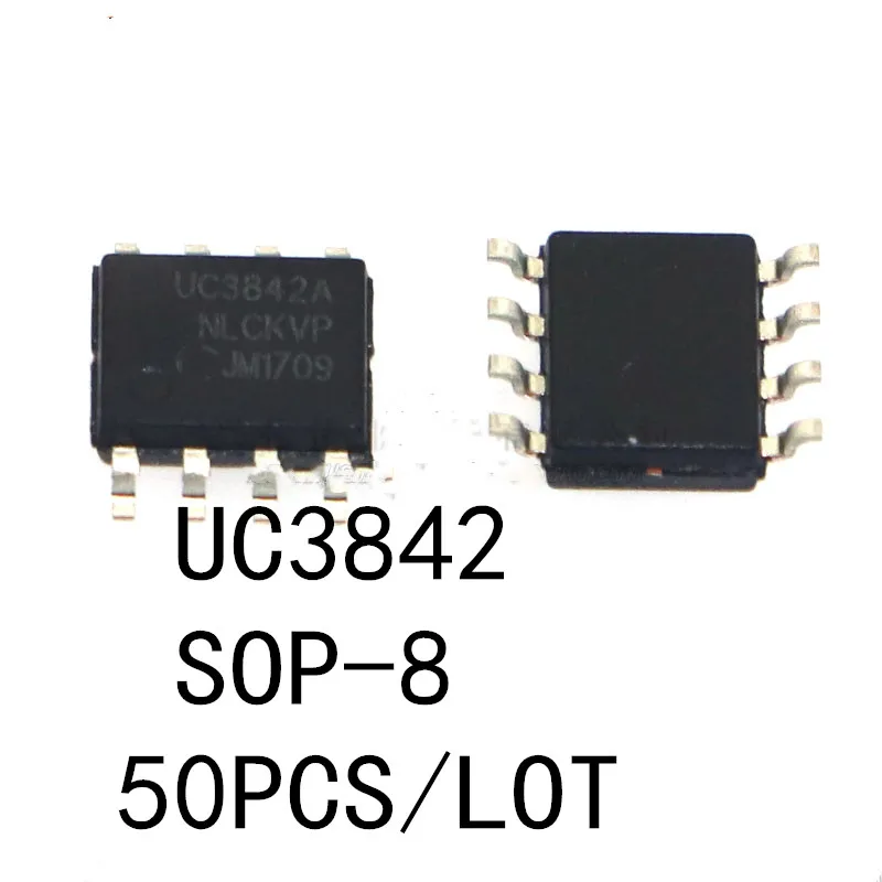 50PCS/LOT UC3842 UC3842AN 3842A 3842B UC3842B SMD SOP-8 Current Controlled Pulse Width Modulator   New In Stock