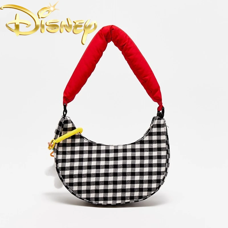 Disney Mickey New Women's Shoulder Bag Cartoon Embroidery Women's Handbag Large Capacity Casual Women's Bag High Quality