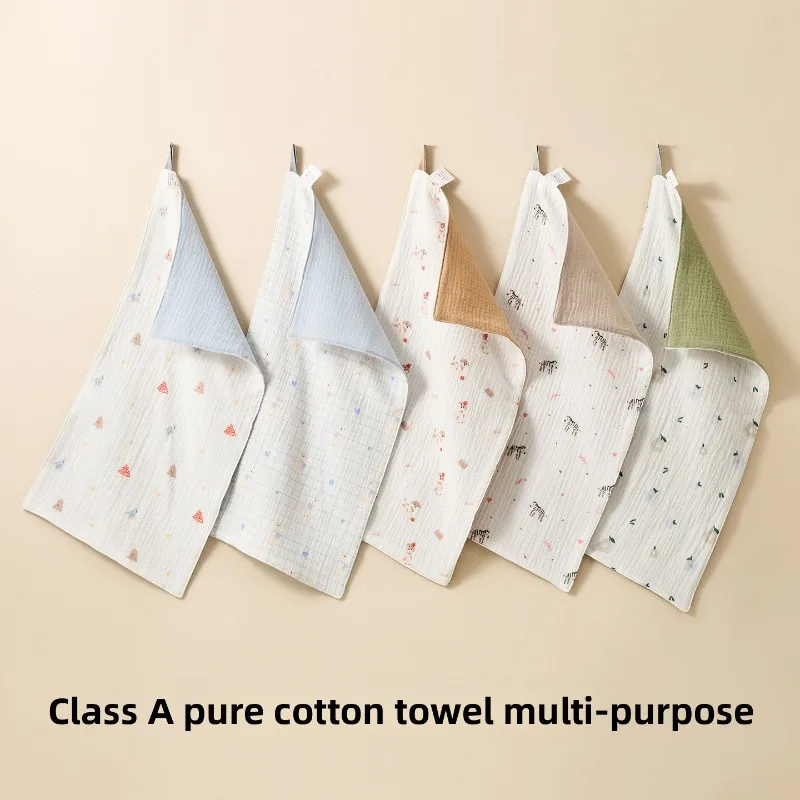 Baby's 100% Cotton Gauze Towel. Ultra-soft & Skin-friendly, Multi-use as Face Cloth, Drool Pad, Bath Towel&Burp Cloth,Absorbent