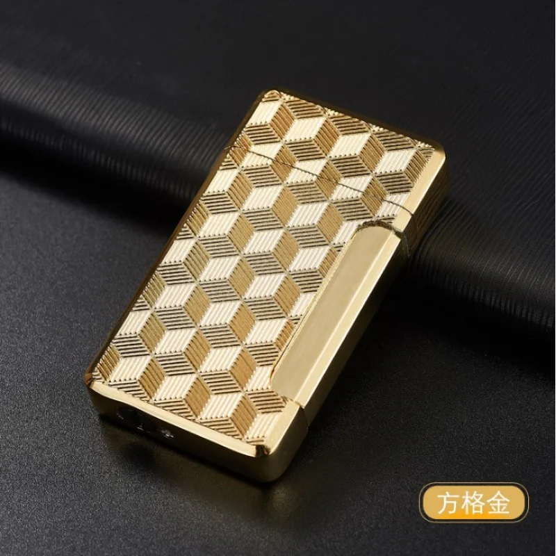 

Clang side press ignition straight lighter personalized pattern edge windproof inflatable lighter lighters personalized