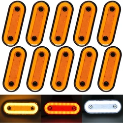 10pcs 12V 24V Truck Side Marker Light LED Trailer Lights Reflector Van Clearance Lights For Scania For DAF truck For Isuzu