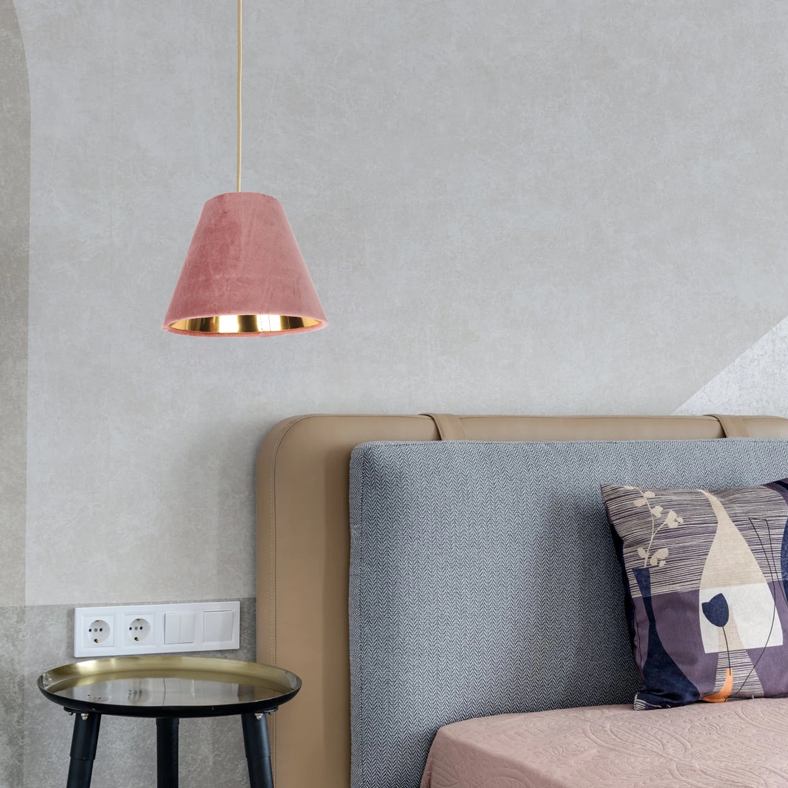 

Blue Cloth Lampshade Durable Simple Decoration Non-dazzling Eye-friendly Desk Lamp Accessories Replacement Lighting