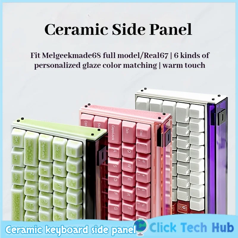 

Керамическая боковая панель клавиатуры для Melgeek Made 68, полные модели/Rel67, настройка магнитной оси, механическое украшение клавиатуры