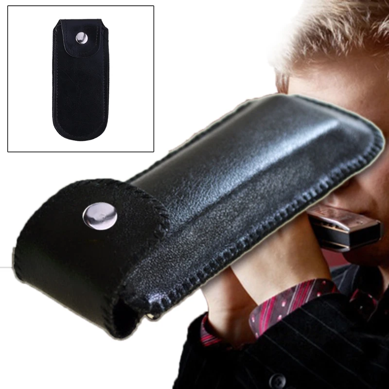 10 Holes /24 Holes Harmonica Case Artificial Leather Bag with Buckle for Student Musical Instruments