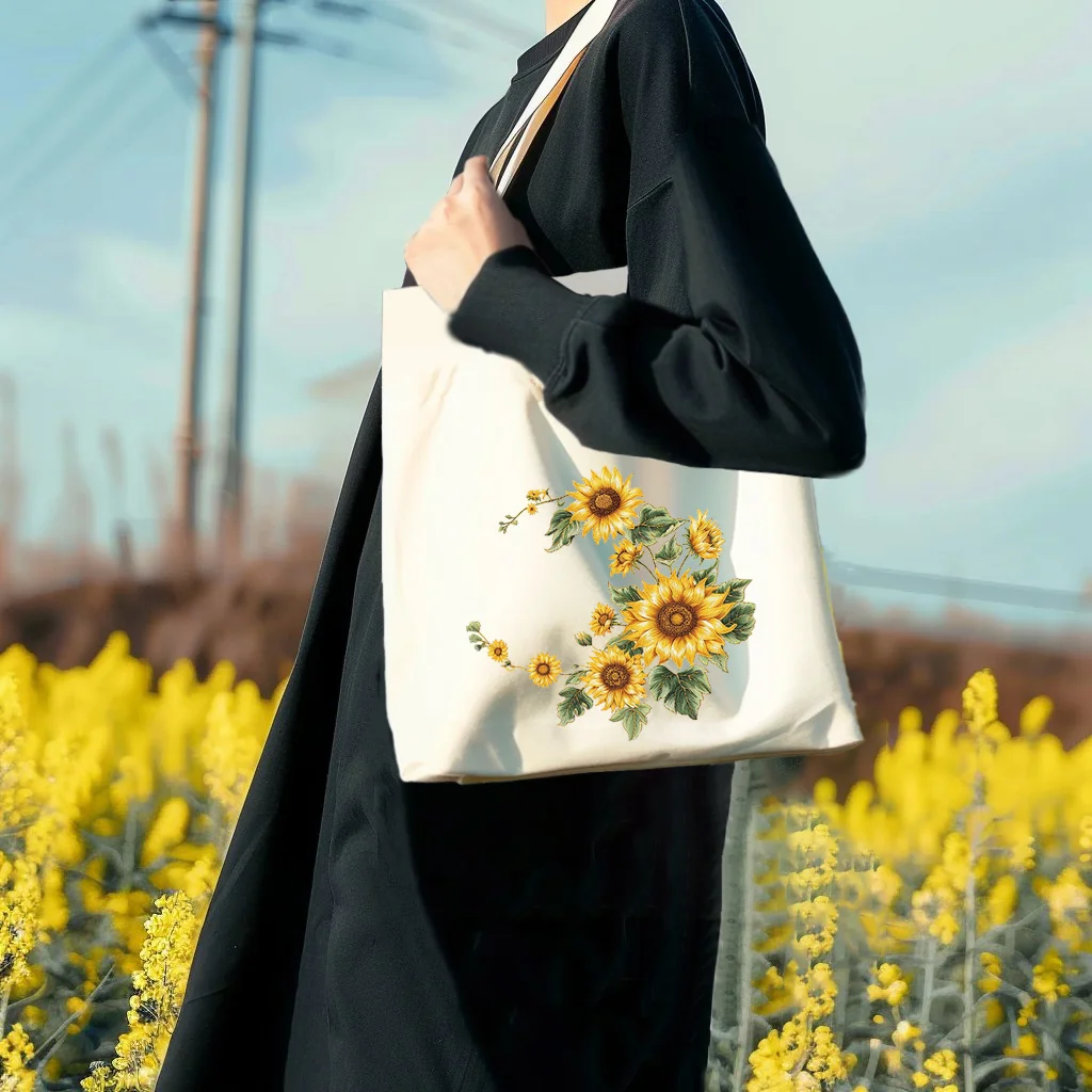 Wunderschönes Sonnenblumen-Taschen-Stickerei-Starter-Kit DIY-Set für Anfänger, zum Basteln, Malen und als Heimdekoration – Detail 2