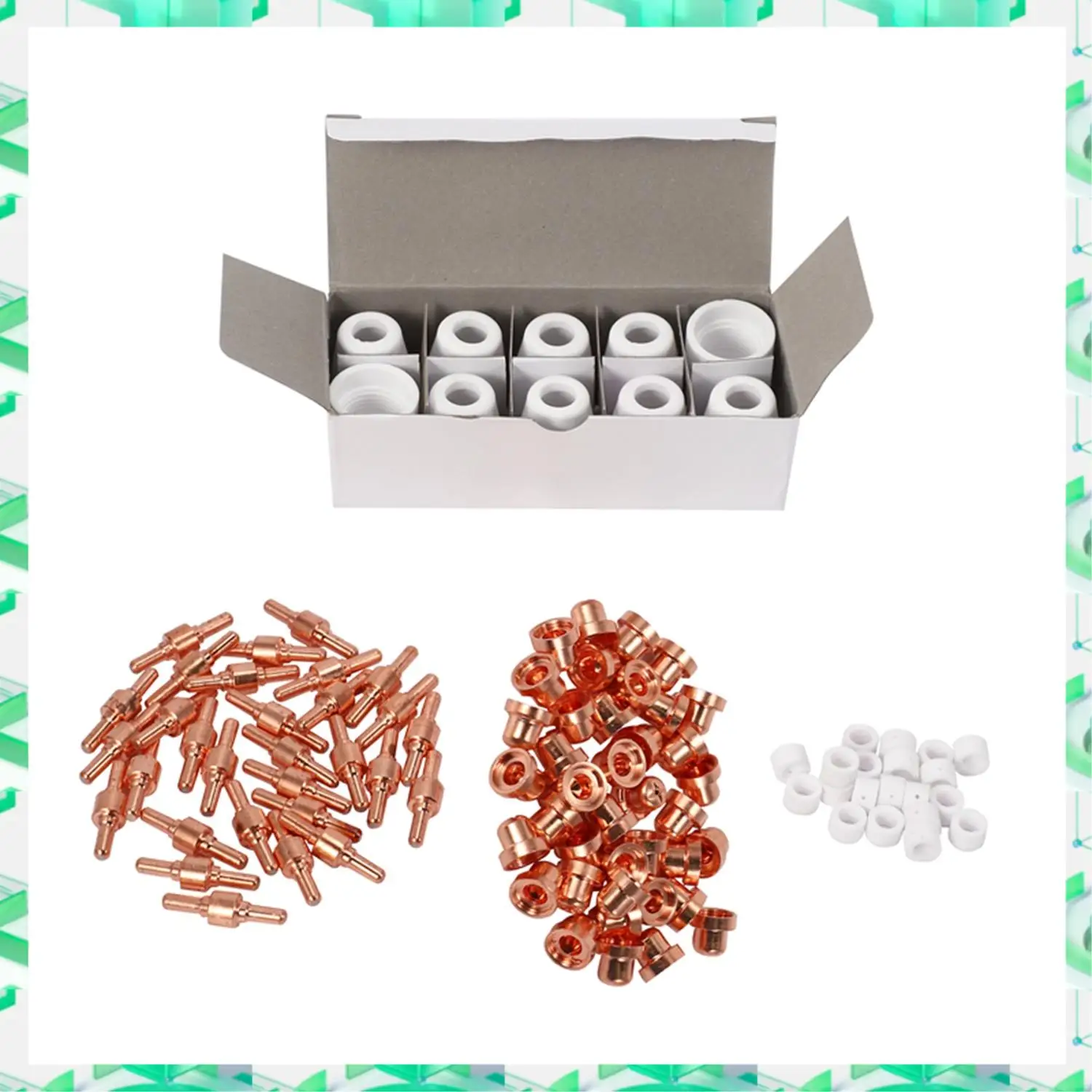 

FIZP 100 шт. PT-31-40 воздушно-плазменный резак, режущие насадки, электродный наконечник, горелка, расходные комплекты 40А, подходят для LGK-40 CUT-40 BPS40