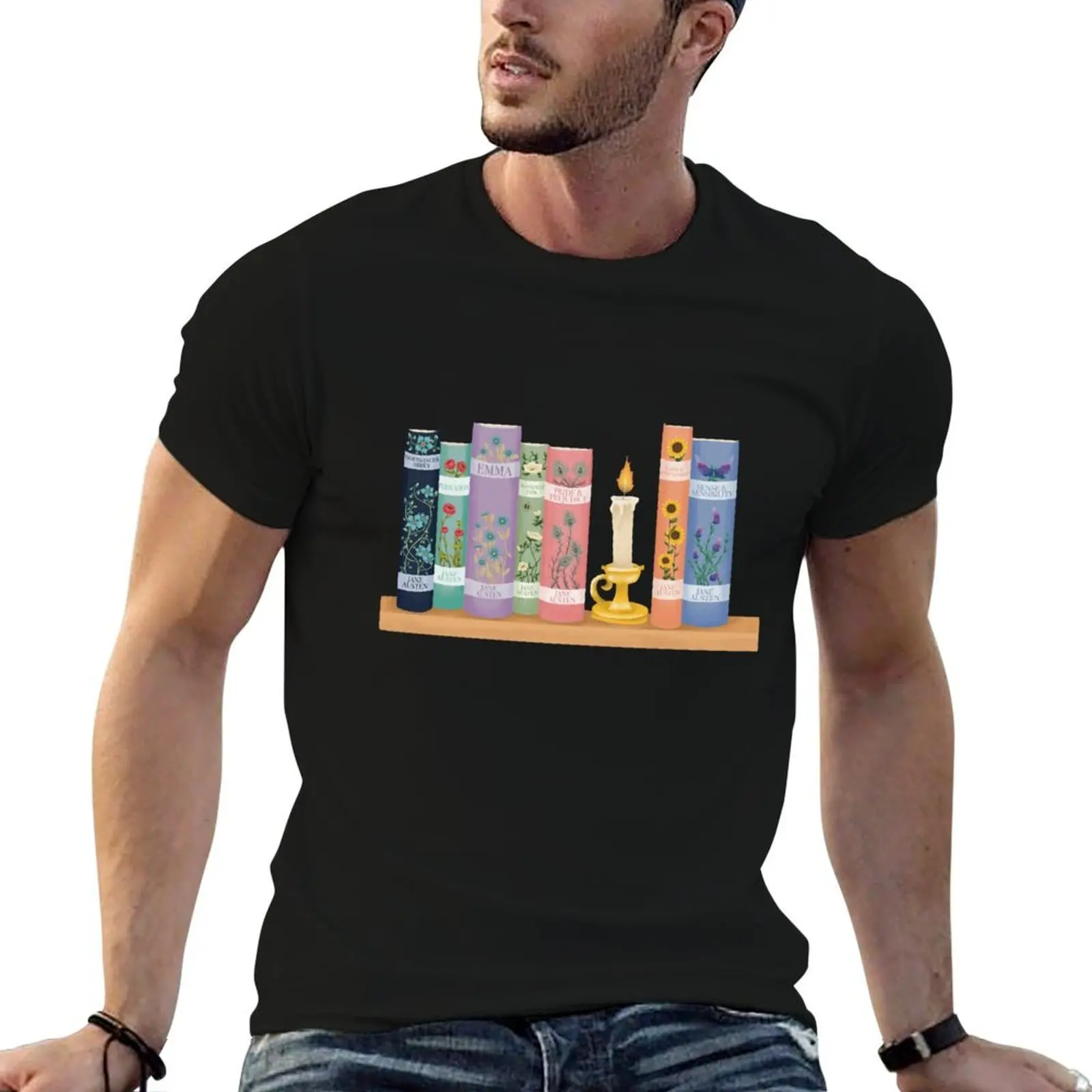 

luxury tshirt Austen shirts quality shirt t t Jane high Bookshelf T-Shirt man man plain man brand