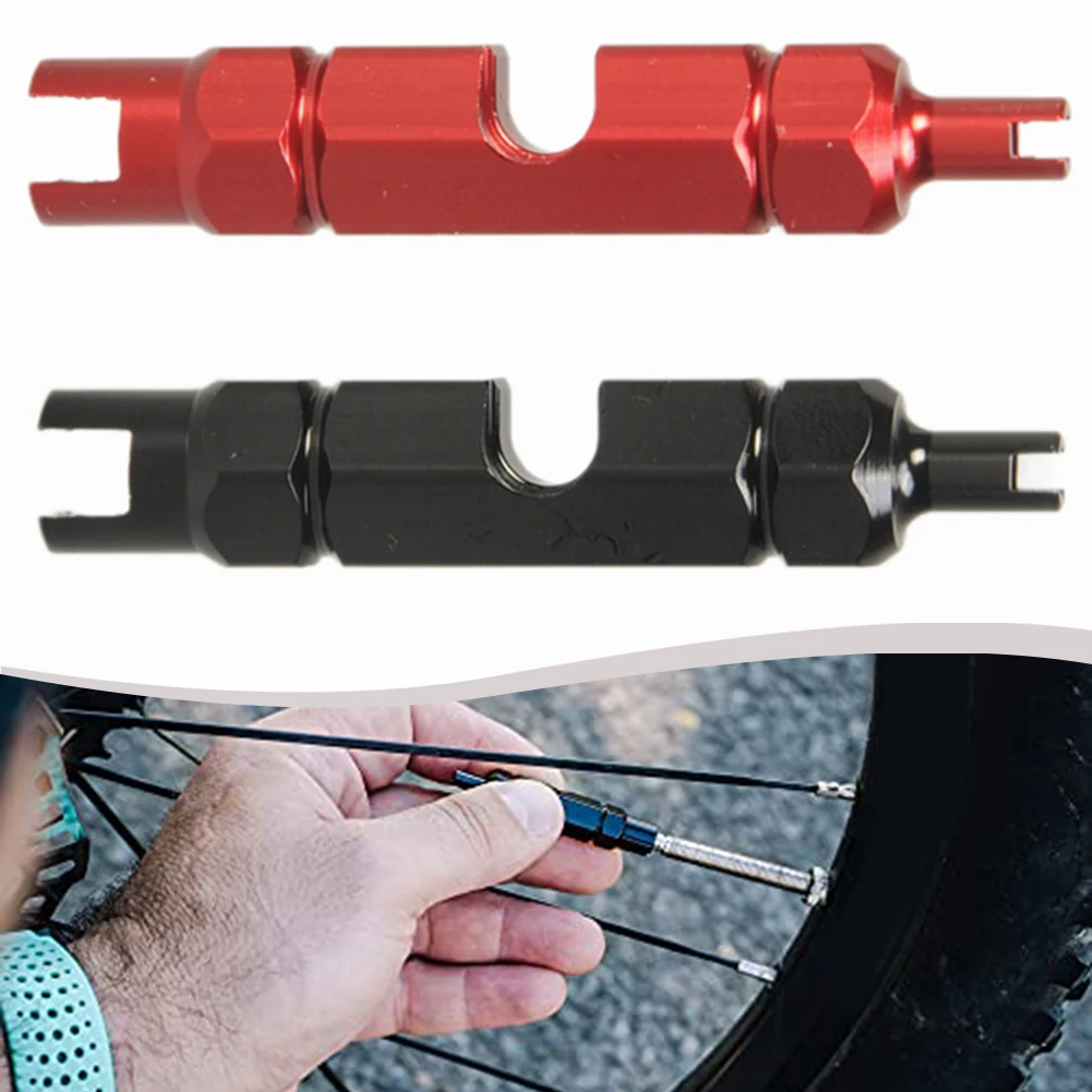 Bicycletire Valve Core Wrench Tool Double-head Multi-function Nozzle Tire Aluminum Alloy 54mm Bicycle Inner Tube Tool