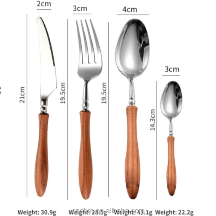 Набор столовых приборов в форме тыквы, деревянная ручка, посуда из нержавеющей стали, ложки, вилки, ножи, набор столовых приборов