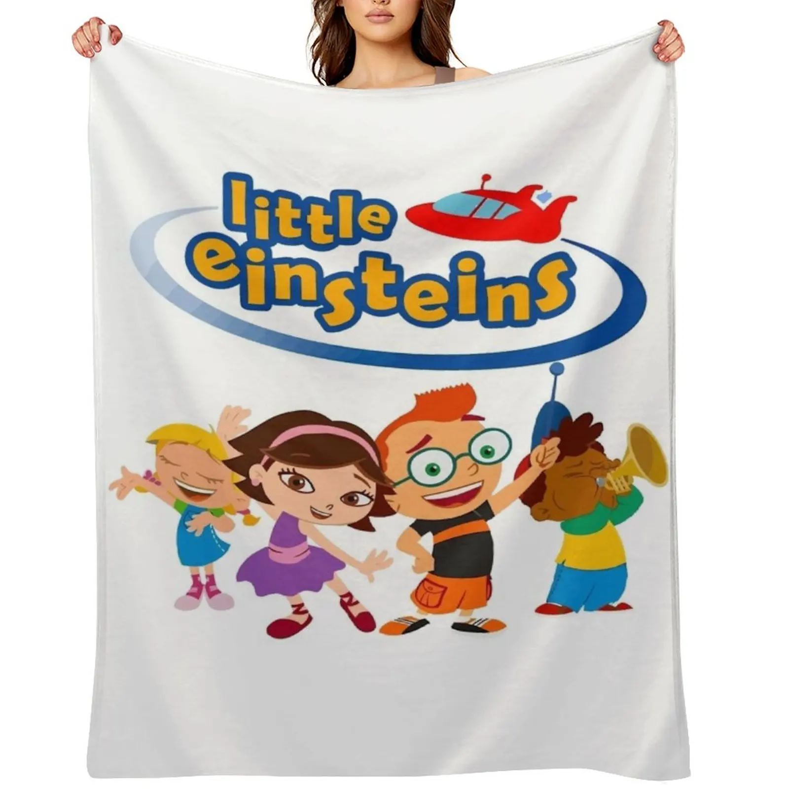 

Funny Little Einsteins Throw Blanket halloween Plaid Thermals For Travel warm winter Blankets