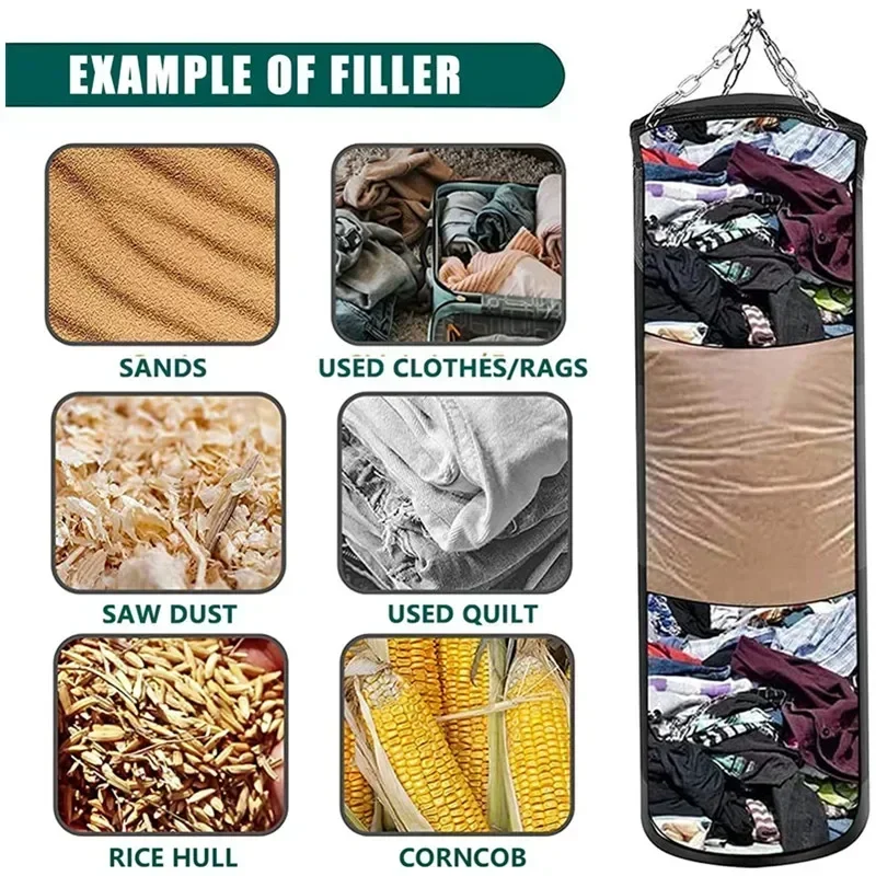 100/120 سنتيمتر كيس اللكم الثقيل غير مملوء المهنية الملاكمة الرمل مع ملحقات معلقة ل MMA الملاكمة التايلاندية كيك بوكسينغ التايكوندو