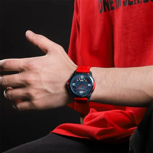 Imagen 2 del producto NAVIFORCE-reloj de cuarzo con correa de silicona para hombre, cronógrafo de pulsera Masculino, luminoso, resistente al agua, de negocios, Original, a la moda