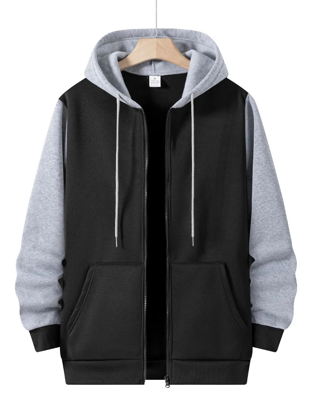 Herbst Zipper Verschluss Hoodies Langarm Jacke männer Sport Casual Mit Kapuze Sweatshirt Multi Taschen Outdoor Jogging Kleidung – Detail 5