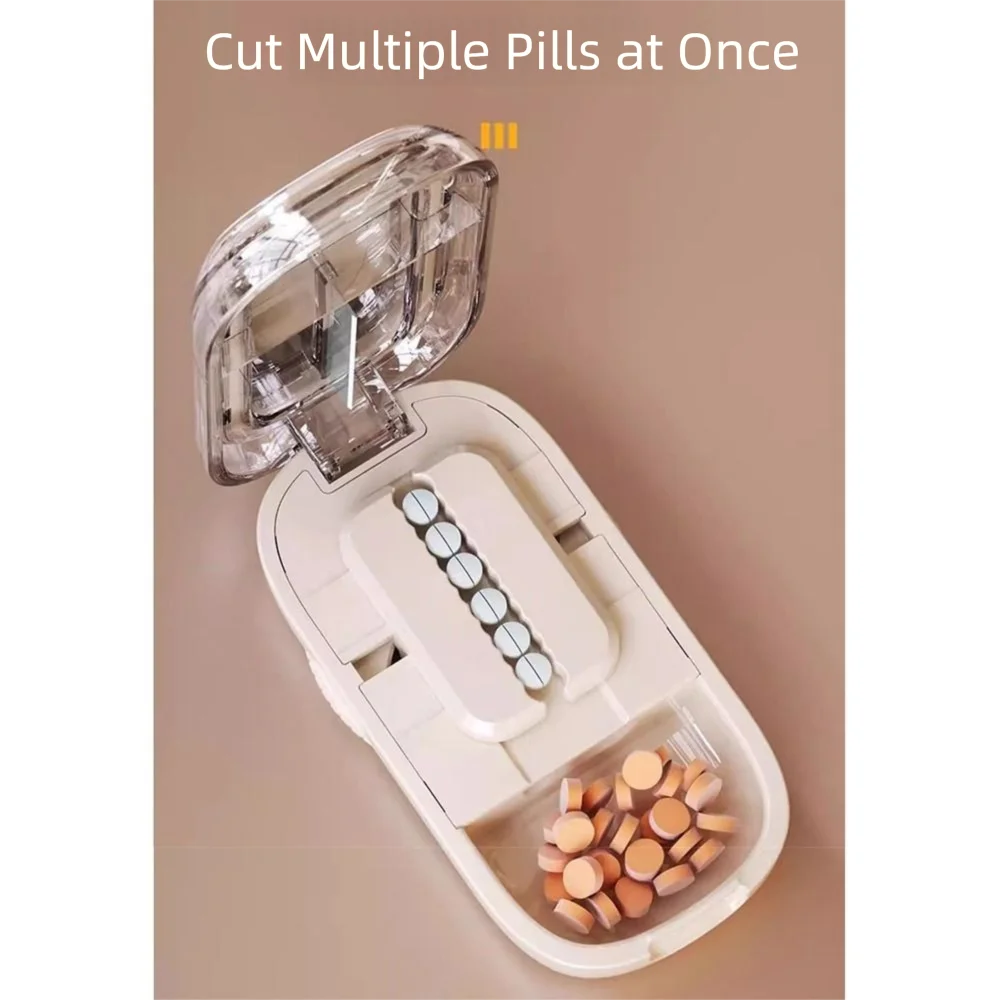 قطع دقيق قاطعة حبوب منع الحمل المحمولة قابل للتعديل الغبار مقسم الطب نصف/رباع سعة كبيرة #3