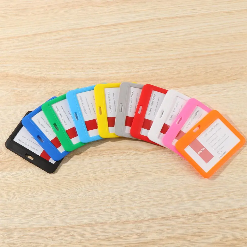 

PVC Badge Holder Waterproof Protective Sleeve Card Protector ID Card Holder Vaccination Record Card