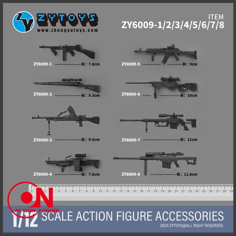 In Magazzino ZYTOYS ZY6009 1/12 M200 M82A1 M1928 98K Fucile Da Cecchino Pistola Modello 8 pz/set Accessori Per Armi Misura 6 ''Action Figure