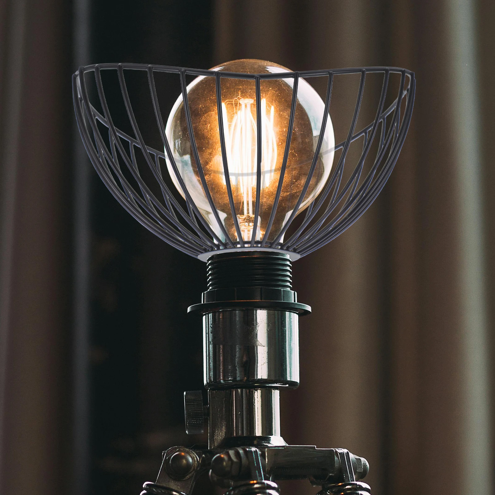 

Напольный абажур, металлическая клетка, лампа в стиле стимпанк, стоячий светильник с регулируемой яркостью, лампа из кованого железа в деревенском стиле для жизни