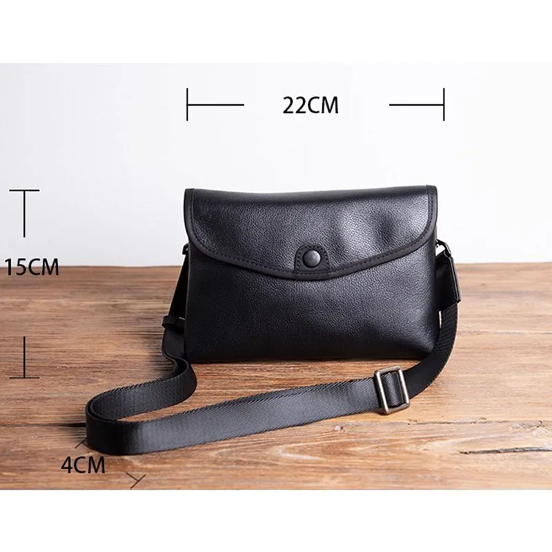 AETOO Dual-purpose men's bag, leather mini bag, ultra-thin single-shoulder crossbody bag, summer casual phone bag, envelope bag,