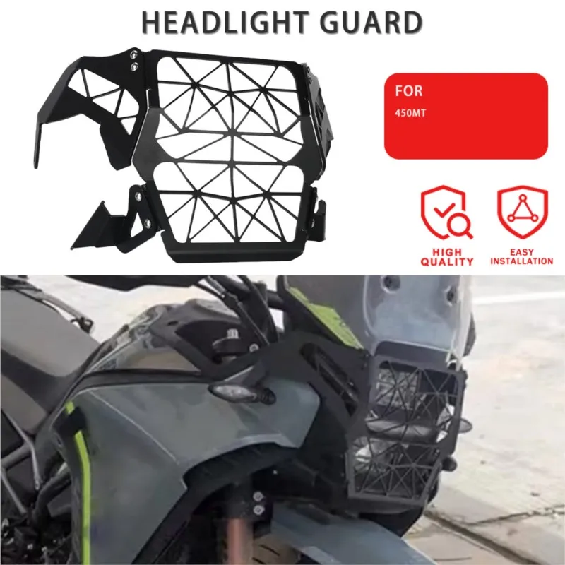 Motorcycle Head Lights Grille Cover Headlamp Protector Front Lamp Lighting Protection Accessory FOR CFMOTO 450MT 2024 2025 2026