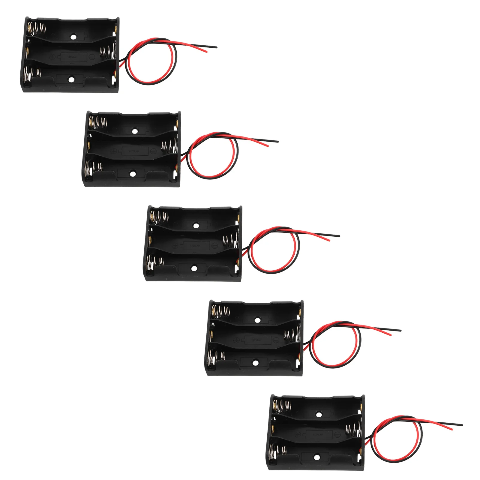 

5 Pcs 3 Slots Case Holder Aa Charging Compartment Hlder Office Aaa Enclosure Storage 3.7v