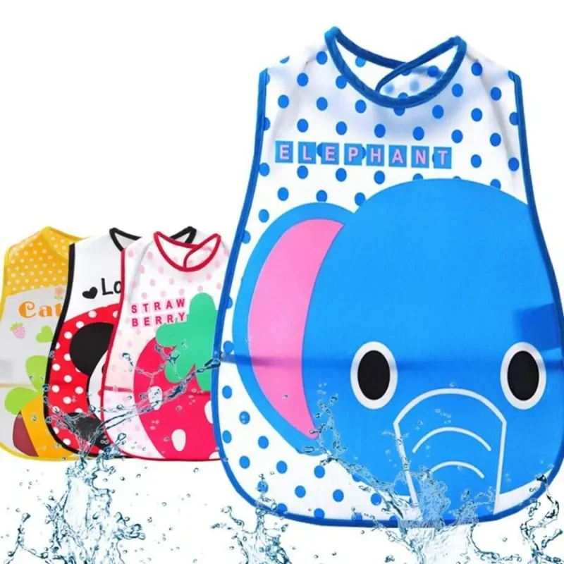 8pcs/Lot Translucent Pocket Bib Children Waterproof Bibs 1 To 3 Year