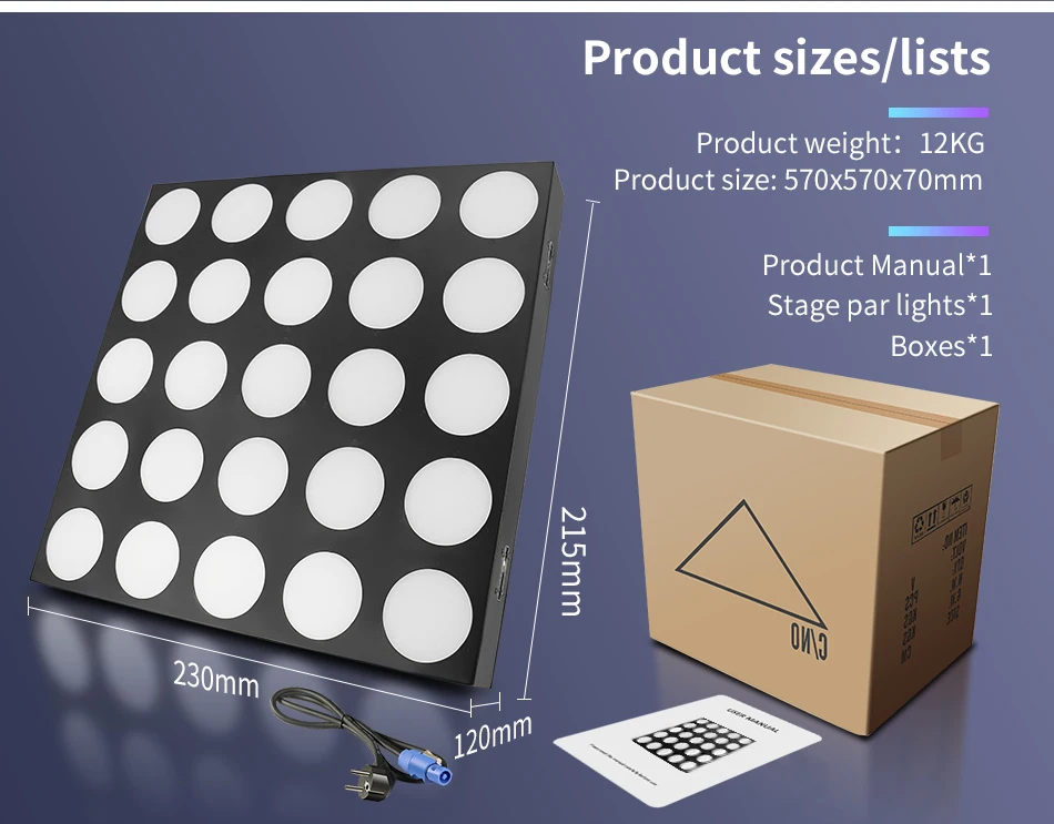 aicpose 25x30W RGBW 4-in-1 LED-Bühnenlicht DMX512 Einzelne Unabhängige Steuerung Professionelle DJ-Disco-Hochzeits-Dekorationsbeleuchtung – Detail 6