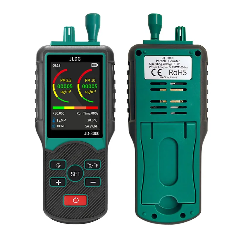 JD3000 Multifunctional PM2.5 PM 10 Air Quality Detector Handheld Gas Detector Dust Particle Detector Temperature Humidity Meter