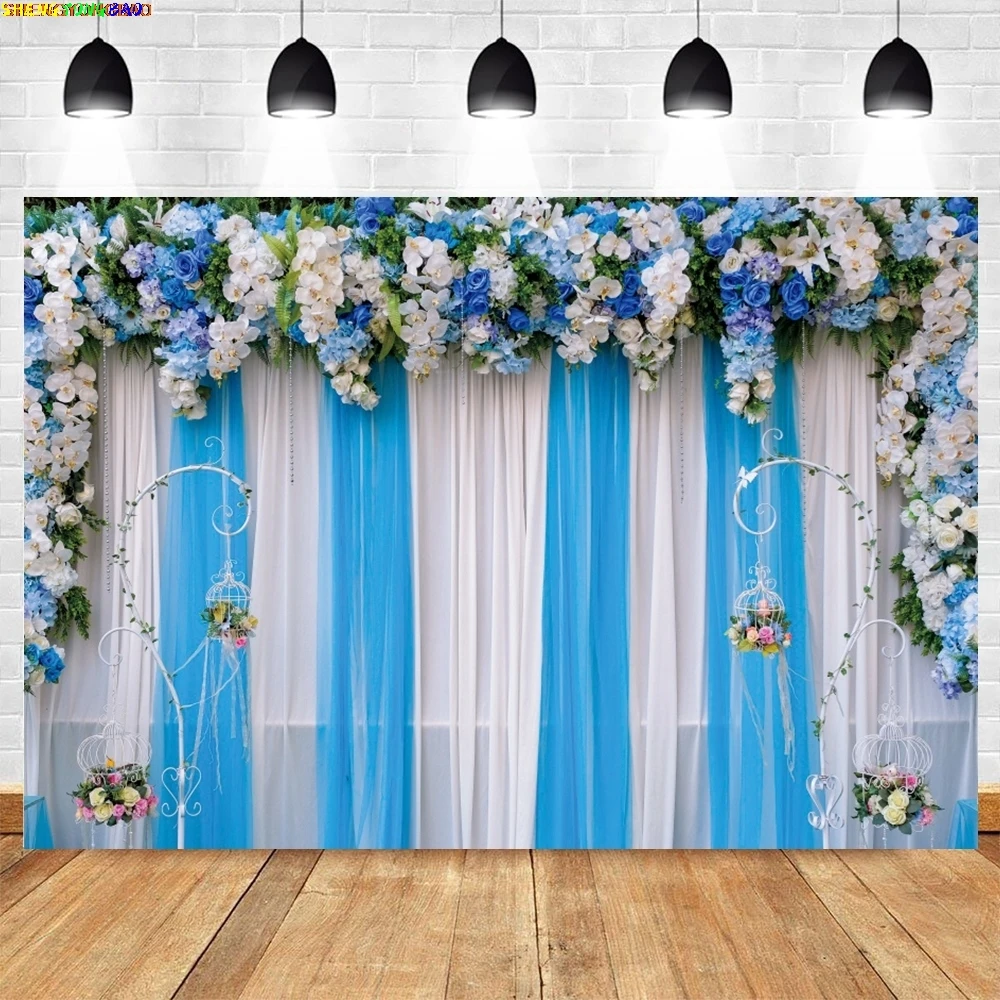 결혼식 배경 꽃 커튼, 신부 샤워, 결혼 약혼식 파티, 초상화 사진 배경, 사진 스튜디오 소품