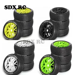 4pcs 110mm 1/8 RC Off-Road Buggy Wheels Tire 17mm Hex for ARRMA Typhon Talion Traxxas Redcat Team Losi Kyosho HPI HSP VRX RC Car