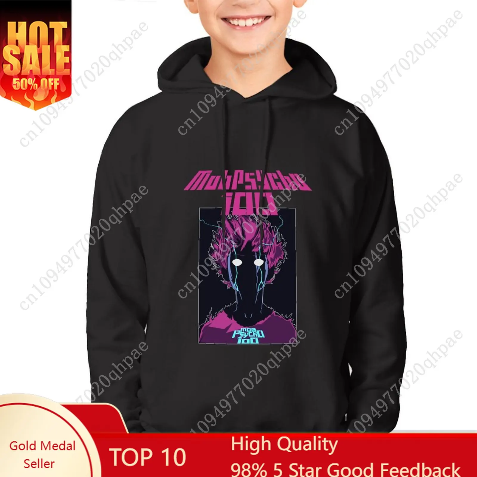 

Толстовка с капюшоном Mob Psycho 100 для мальчиков и девочек, детская хлопковая толстовка высокого качества, легкие и удобные топы на заказ, весенне-осенние топы
