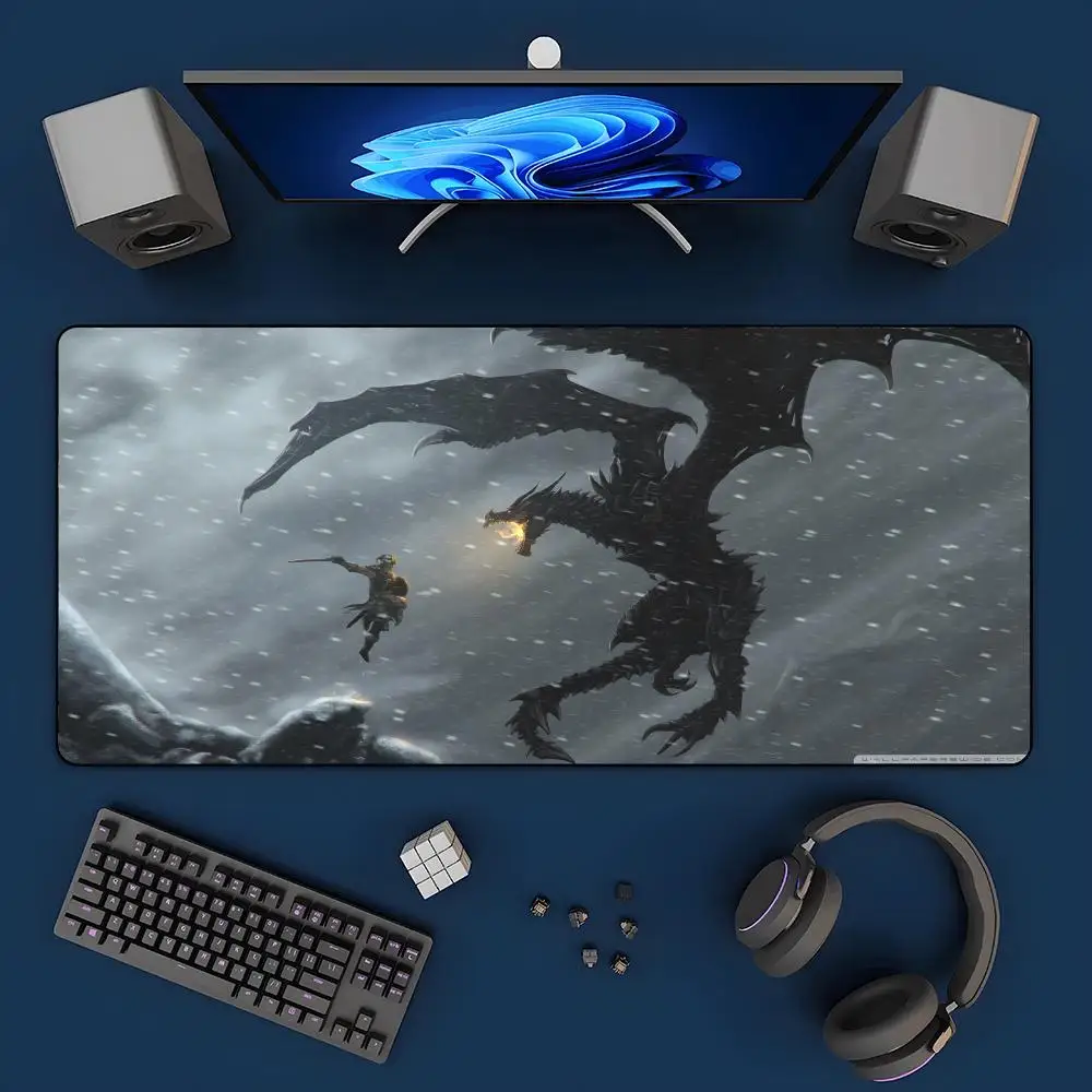 

game S-skyrim The E-elder Scrolls V Mouse Pad Mousepad Large Gaming LockEdge Thickened Computer Keyboard Table Desk Mat