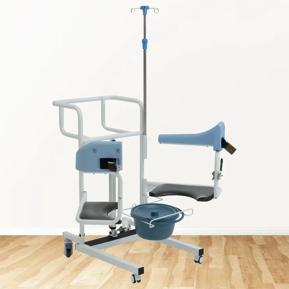 New Product Electric Patient Transfer Lift Commode Toilet Bath Chair With Wheels For Disabled Elderly Moving