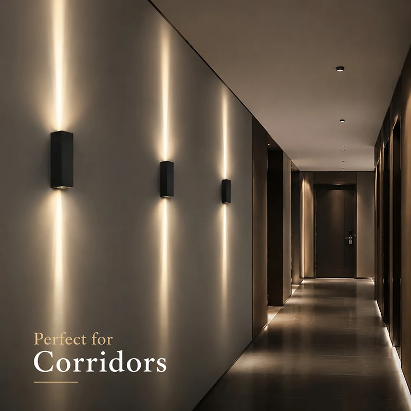Modern Minimalist 12W LED Outdoor Wall Light Waterproof IP65 Up Down Narrow Beam Aluminum Porch Sconce Garden Lamp AC85-265V
