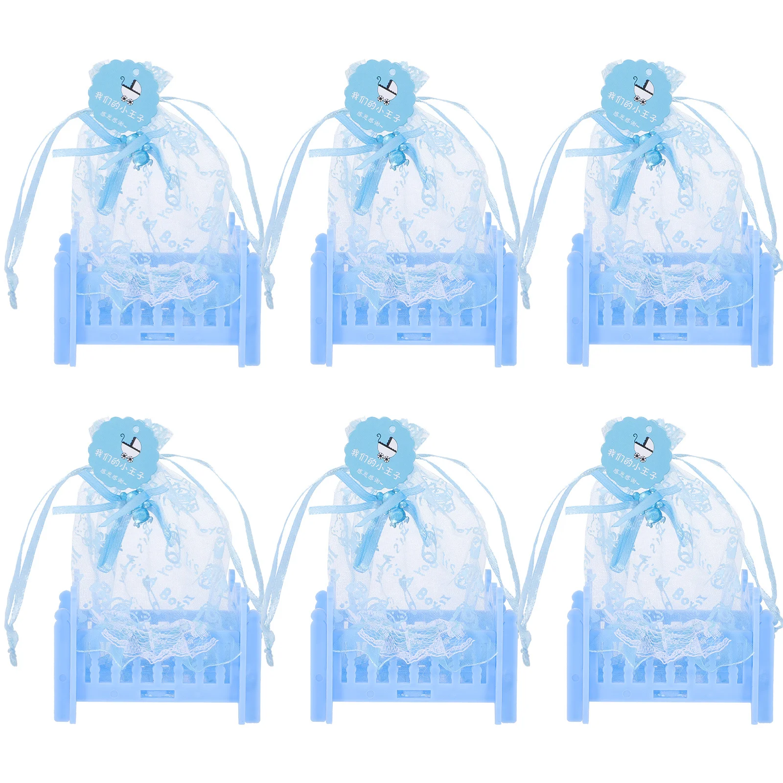 

6Pcs Cartoon Treat Boxes Creative Gift Packaging Candy Storage Cases for Wedding Party Birthday Gifts Gauze Candy Bags