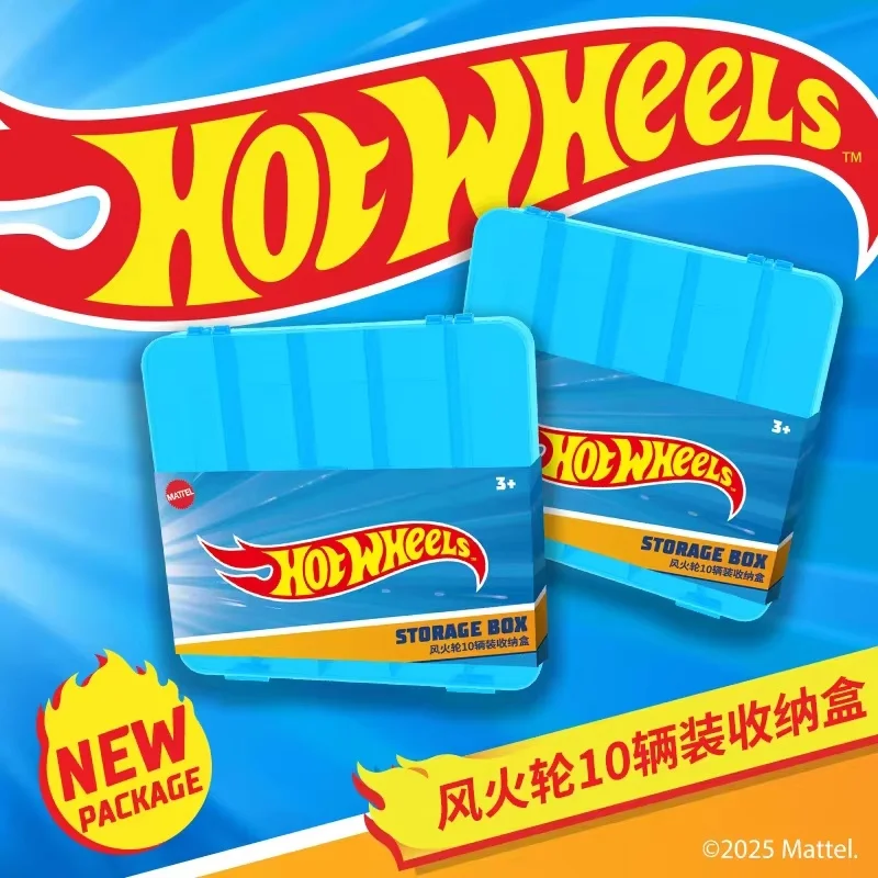 New Sale Original Hot Wheels Car Model 10 Compartment Storage Box Boys' Toy Car Model Dust Box Collection Box Organizing Box Car