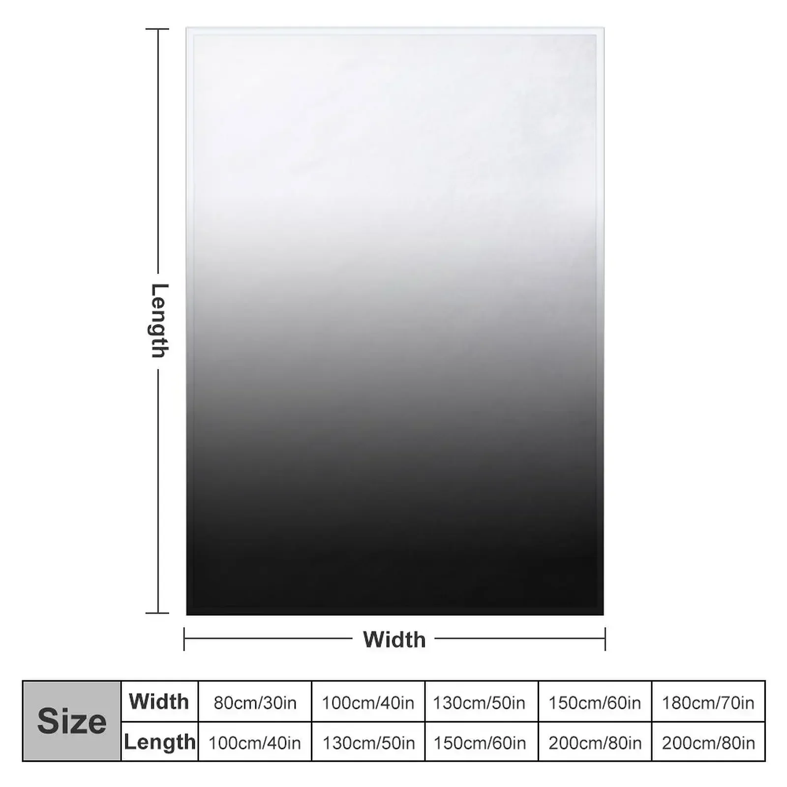 Black Ombre Gradient Throw Blanket Polar Soft Big Quilt sofa bed Blankets