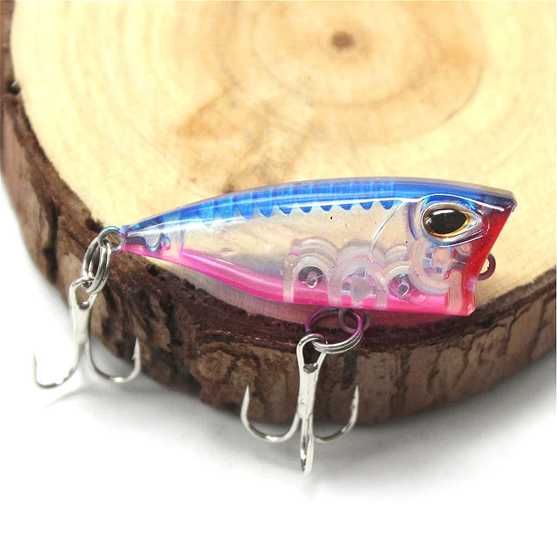 

4cm/3.3g 1Pcs Mini Popper Fishing Lures Topwater Trolling Wobbler Artificial Hard Bait Crankbait Peche Bass Carp Fishing Tackle