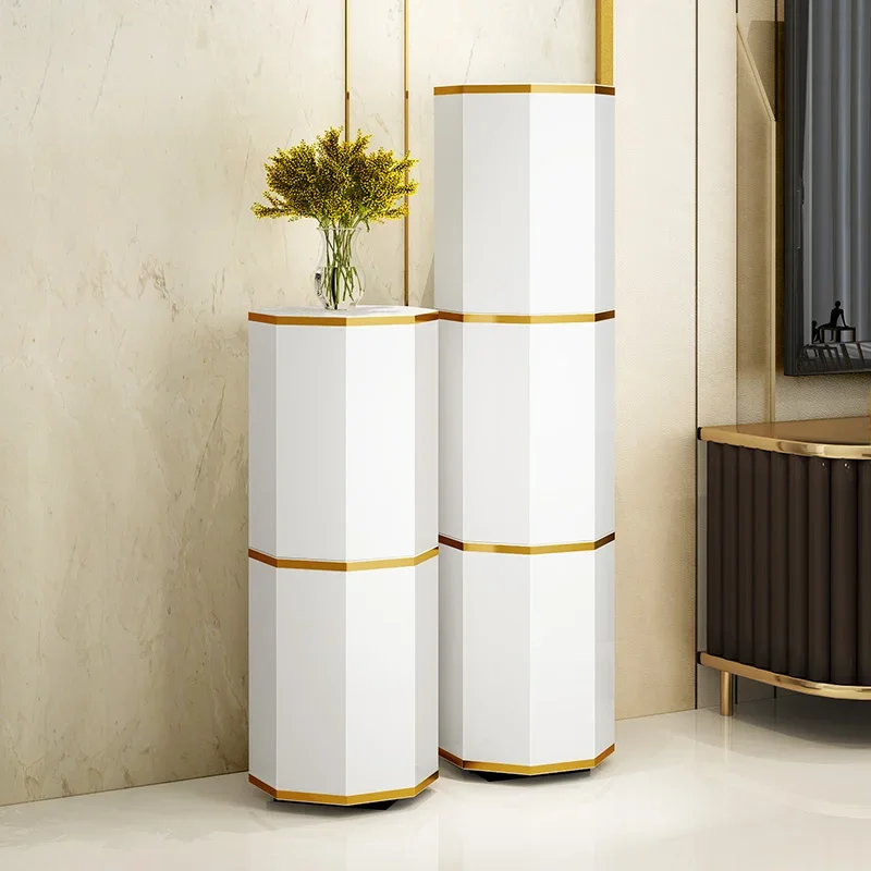 Rotary Shoe Cabinet Storage Door Multifunctional Nordic Shoe Rack Cylindrical Porch Cabinet Stairs