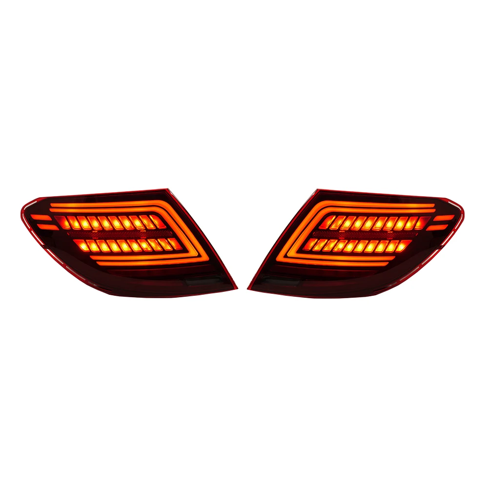 Car Tail Lamp Assembly Modified LED Taillight Running Lights Brake Lights For Mercedes Benz C Class W204 C180 C200 2007-2014