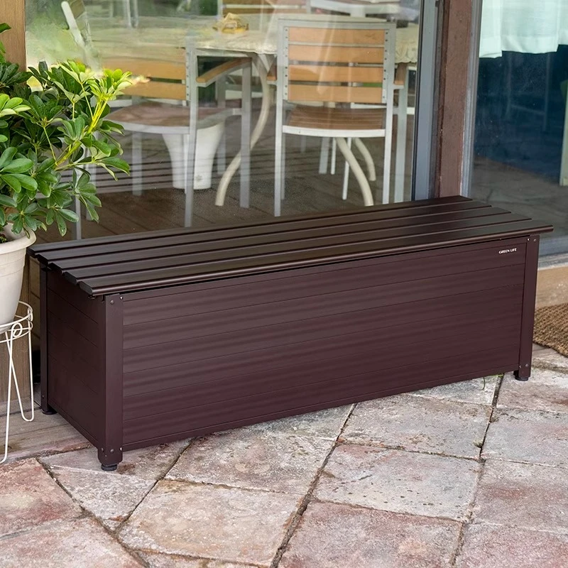 Modern Aluminum Alloy Outdoor Balcony Storage Cabinet Rainproof Sunproof Tool Cabinet Patio Doorway Sundry