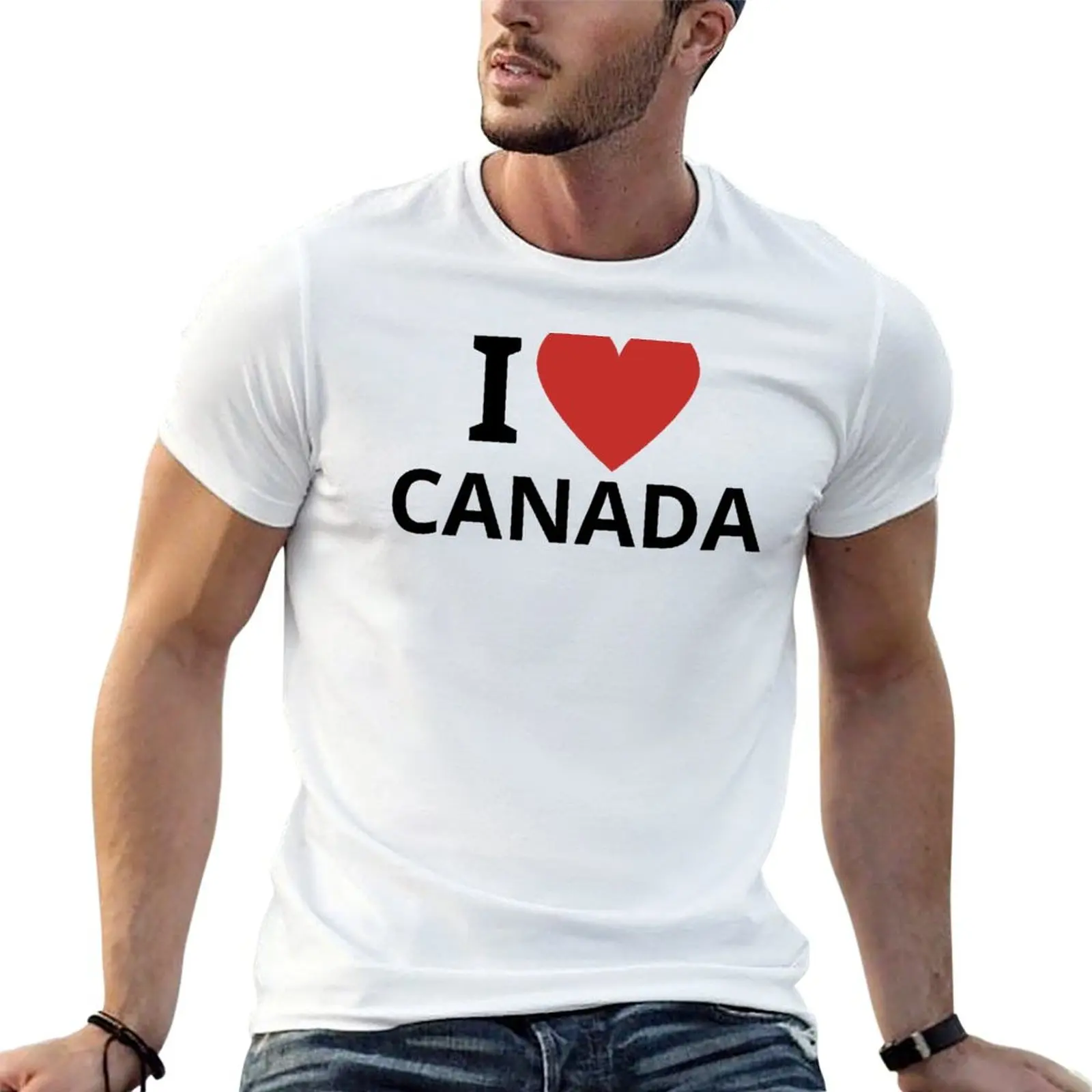 

I Love Canada T-Shirt t shirts for man pack cotton funny t shirts man anime t shirts for man T-shirt