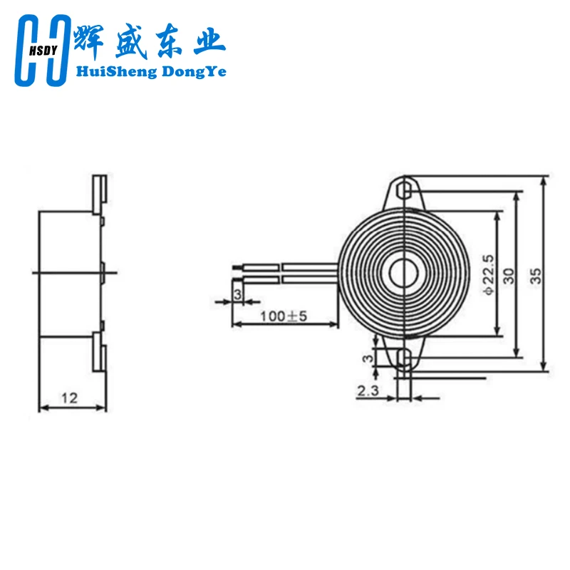 SFM-20B DC3-24V Durable 3-24V Piezo Electronic Buzzer Alarm 95DB Continuous Sound Beeper For Arduino Car Van