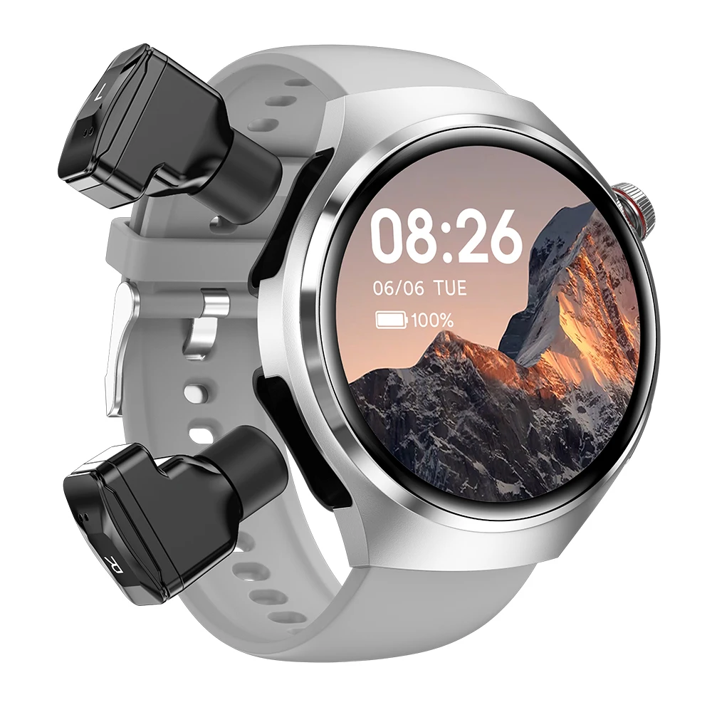 TLCRETE 2025 DK56 الرجال النساء 2 في 1 Smartwatch BT Call جهاز تعقب للياقة البدنية 1.53 ''شاشة رياضية Relojes سماعة ساعة ذكية مع أذن
